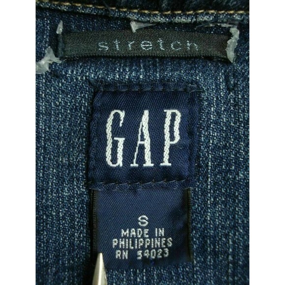 Size S GAP Stretch Denim Trucker Jean Jacket Blue Vintage - Picture 6 of 6